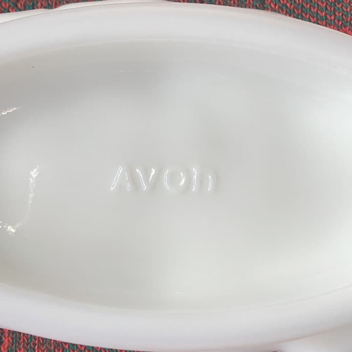Avon ミルクガラス　ハンドトレイ