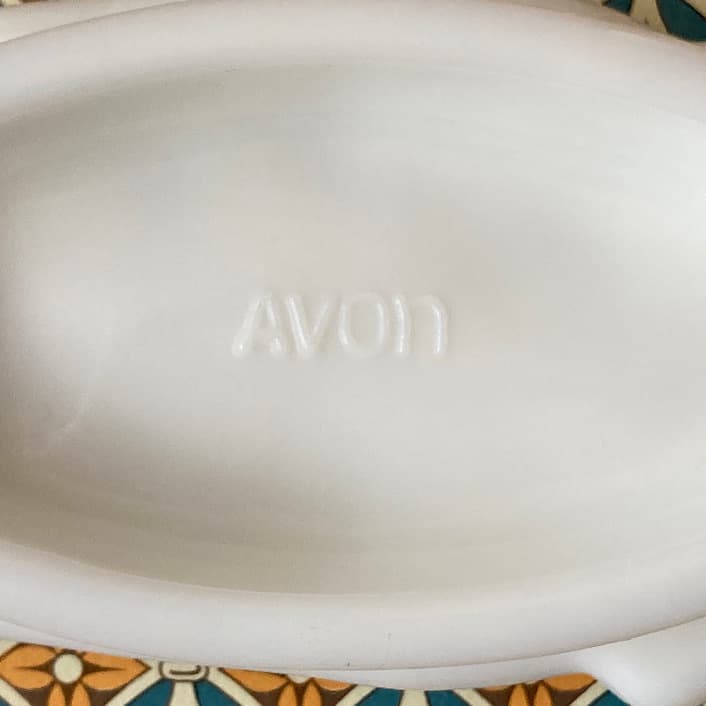 Avon ミルクガラス　ハンドトレイ